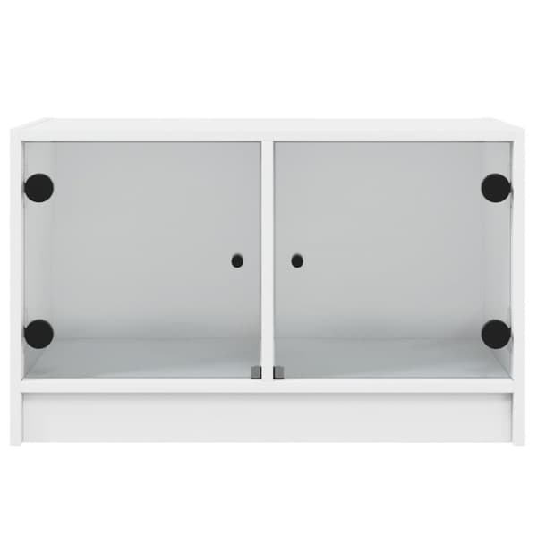vidaXL TV-benk med dør hvit 68x37x42 cm