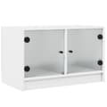 Miniatyrbilde 1 av 11: vidaXL TV-benk med dør hvit 68x37x42 cm