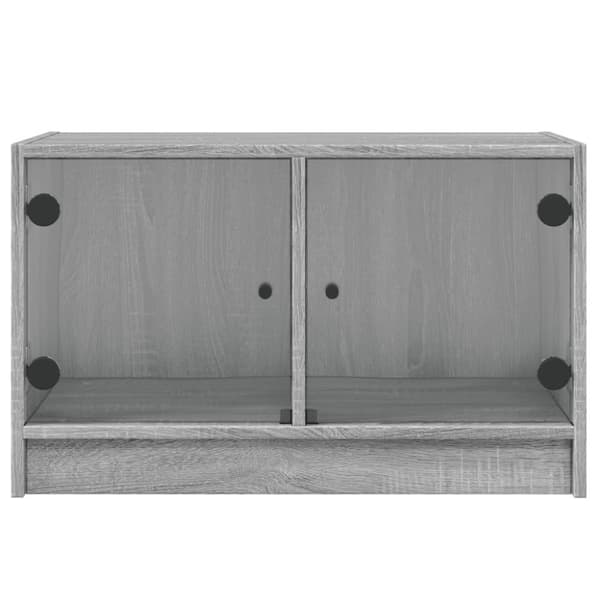 vidaXL TV-benk med dør grå sonoma 68x37x42 cm