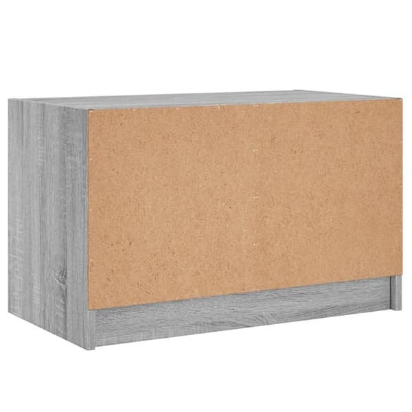 vidaXL skab med glaslåger 68x37x42 cm grå sonoma-eg