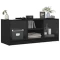 Miniatyrbilde 3 av 11: vidaXL TV-benk med dør svart 102x37x42 cm