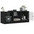 Miniatyrbilde 4 av 11: vidaXL TV-benk med dør svart 102x37x42 cm