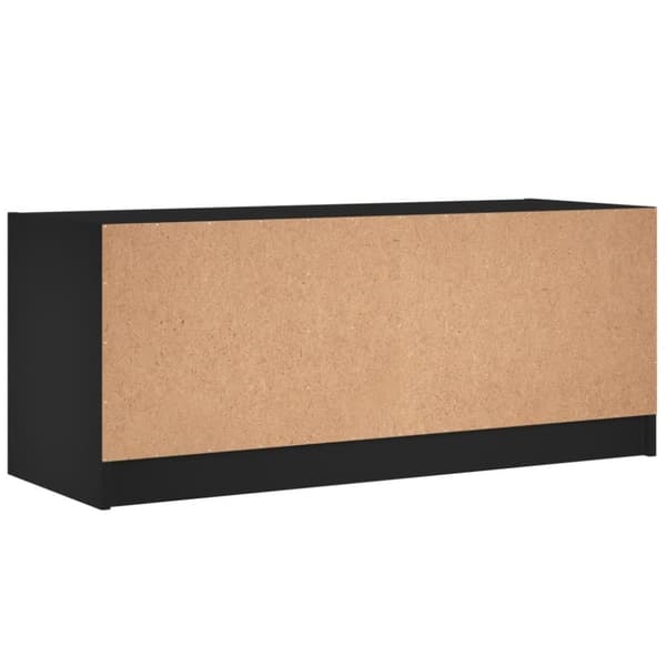 vidaXL TV-benk med dør svart 102x37x42 cm