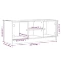 Miniatyrbilde 10 av 11: vidaXL TV-benk med dør svart 102x37x42 cm