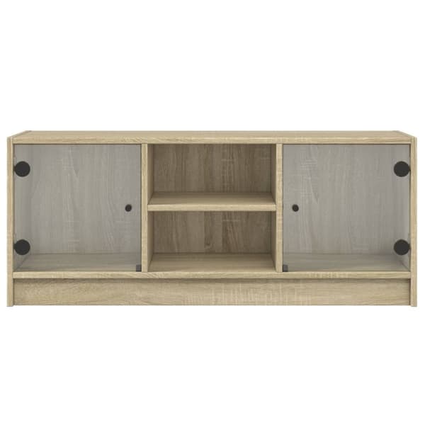 vidaXL TV-benk med dør sonoma eik 102x37x42 cm