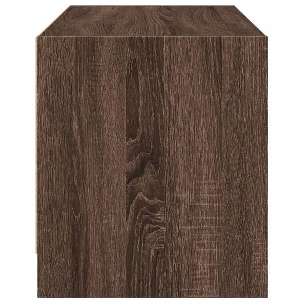 vidaXL TV-benk med dør brun eik 68x37x42 cm