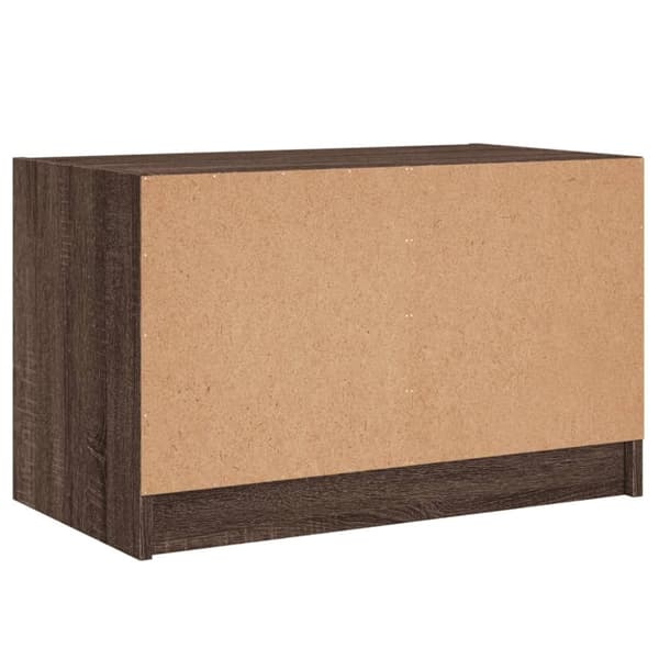 vidaXL TV-benk med dør brun eik 68x37x42 cm
