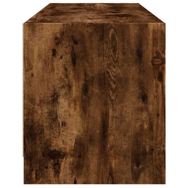 vidaXL skab med glaslåger 102x37x42 cm røget egetræsfarve