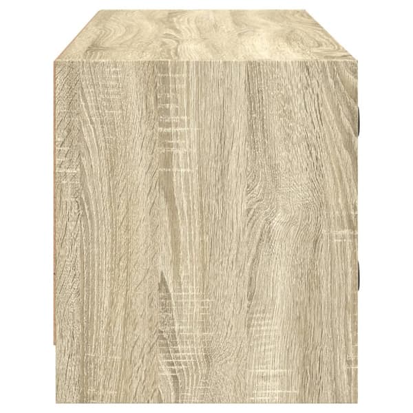 vidaXL skab med glaslåger 102x37x42 cm sonoma-eg