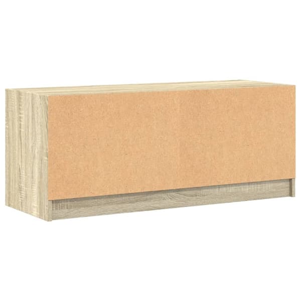 vidaXL skab med glaslåger 102x37x42 cm sonoma-eg