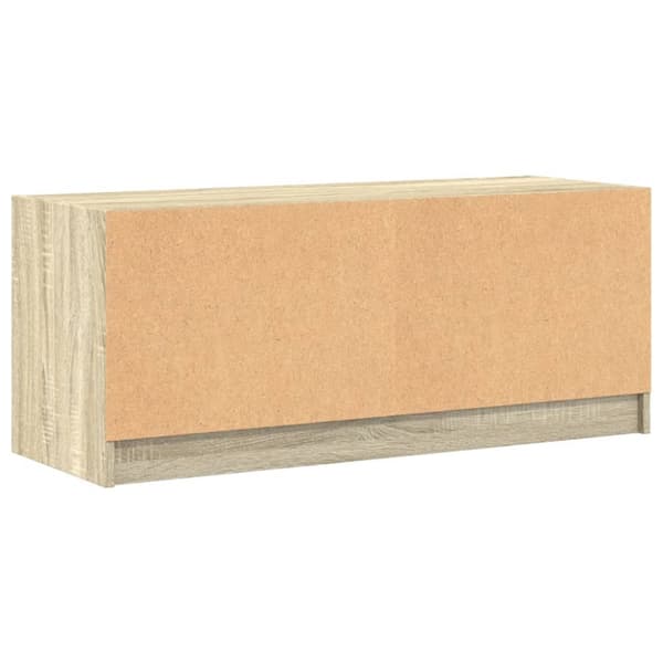 vidaXL TV-benk med dør sonoma eik 102x37x42 cm