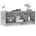 Miniatyrbilde 3 av 11: vidaXL Sideskap med glassdører betonggrå 102x37x42 cm