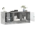 Miniatyrbilde 4 av 11: vidaXL Sideskap med glassdører betonggrå 102x37x42 cm