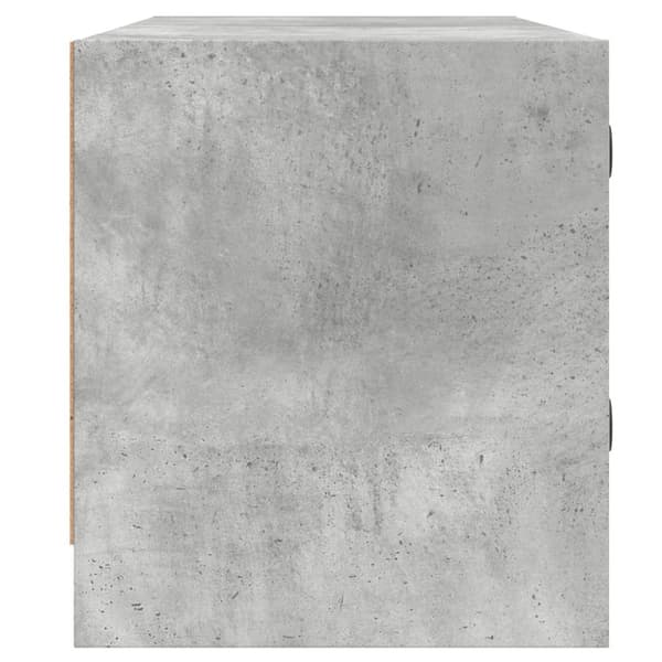 vidaXL Sideskap med glassdører betonggrå 102x37x42 cm
