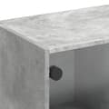 Miniatyrbilde 8 av 11: vidaXL Sideskap med glassdører betonggrå 102x37x42 cm