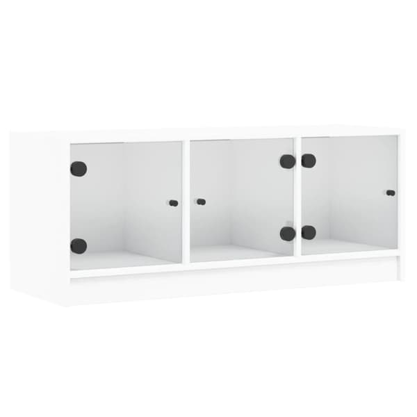 vidaXL TV-benk med dør hvit 102x37x42 cm