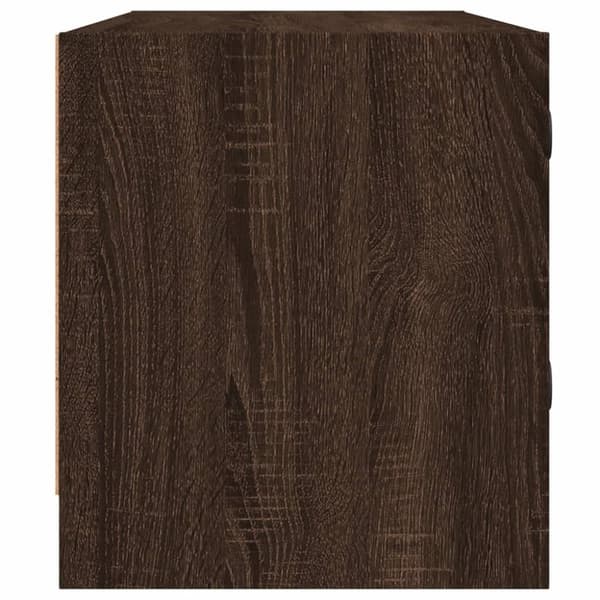 vidaXL TV-taso lasiovilla ruskea tammi 102x37x42 cm