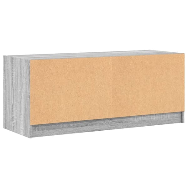 vidaXL TV-taso lasiovilla harmaa Sonoma 102x37x42 cm