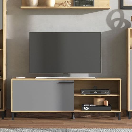 Tv-penkkisetti - 4 osaa - harmaa