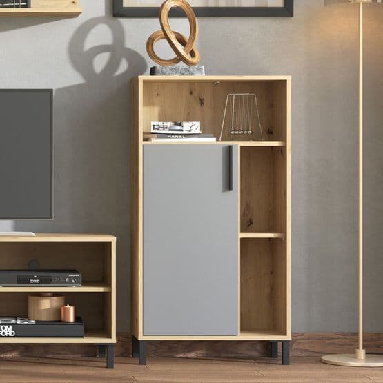 Tv-penkkisetti - 4 osaa - harmaa