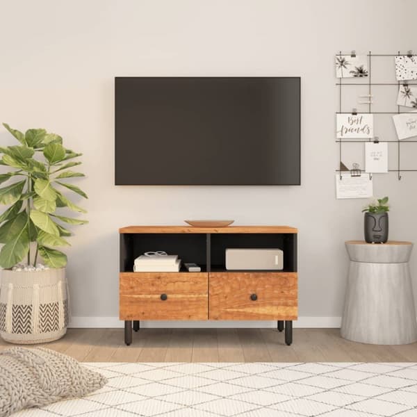 vidaXL TV-taso 70x33x46 cm täysi akaasiapuu