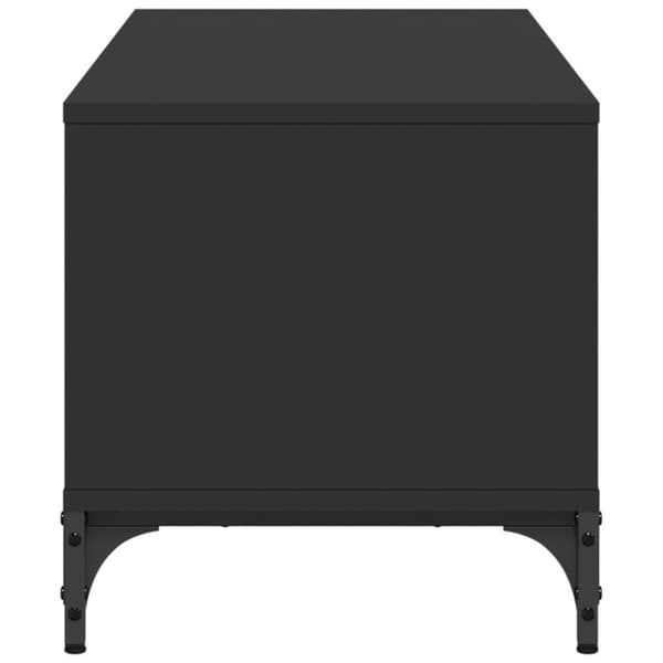 vidaXL tv-bord 102x40x41 cm konstrueret træ pulverlakeret stål sort