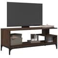 Miniatyrbilde 3 av 10: vidaXL TV-benk brun eik 102x40x41 cm konstruert tre pulverlakkert stål