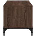 Miniatyrbilde 5 av 10: vidaXL TV-benk brun eik 102x40x41 cm konstruert tre pulverlakkert stål