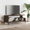 Miniatyrbilde 2 av 10: vidaXL TV-benk brun eik 102x40x41 cm konstruert tre pulverlakkert stål
