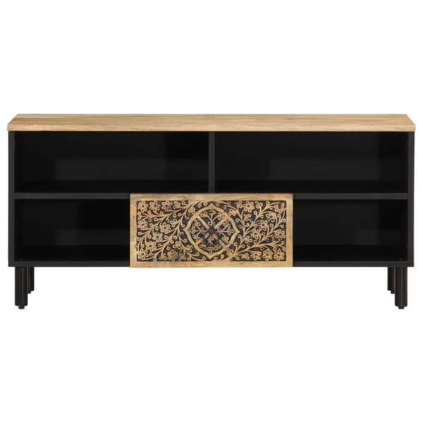 vidaXL tv-bord 100x33x46 cm massivt mangotræ