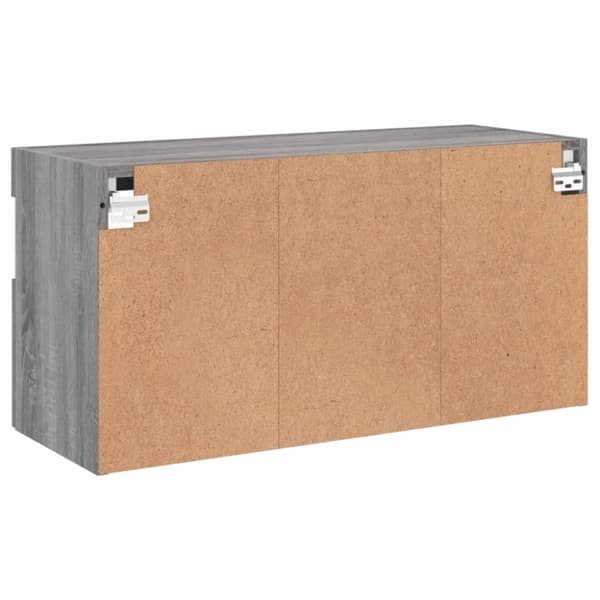 vidaXL Vegghengt TV-benk med LED grå sonoma 80x30x40 cm