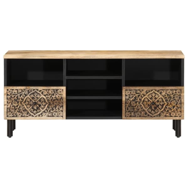 vidaXL TV-benk 100x33x46 cm heltre mango