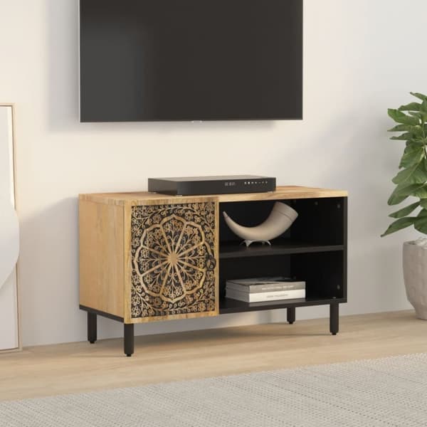 vidaXL TV-taso 80x31x46 cm täysi mangopuu