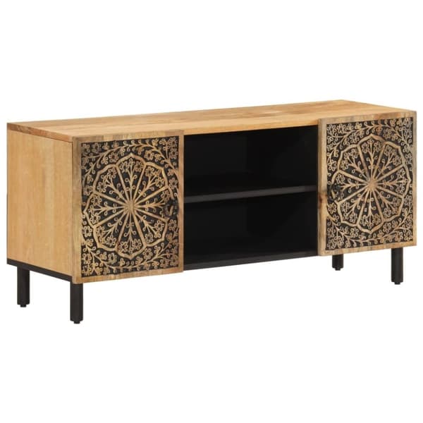 vidaXL TV-benk 105x33x46 cm heltre mango