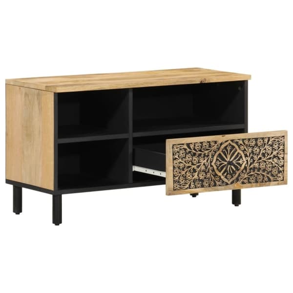 vidaXL TV-taso 80x33x46 cm täysi mangopuu