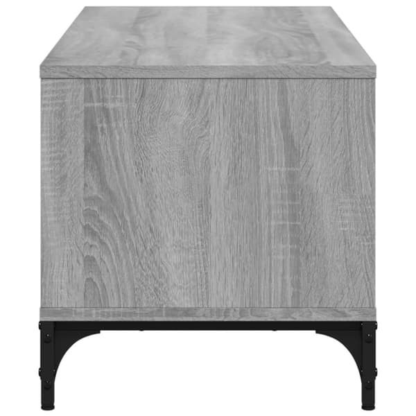 vidaXL tv-bord 102x40x41 cm konstrueret træ og stål grå sonoma-eg