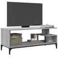 Miniatyrbilde 3 av 10: vidaXL TV-benk grå sonoma 102x40x41 konstruert tre pulverlakkert stål