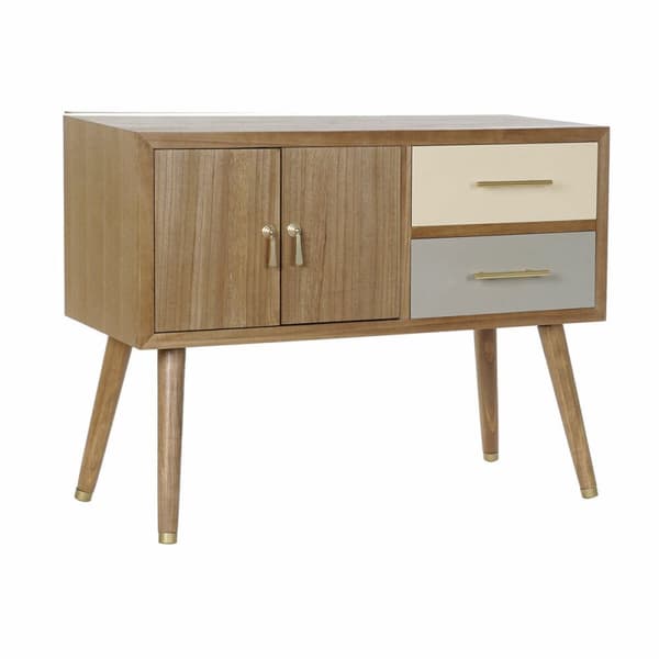 møbler DKD Home Decor Grå Flødefarvet Metal Paulonia træ (90 x 34 x 66.5 cm)