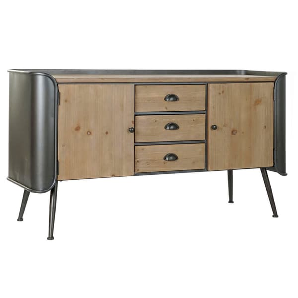 TV-möbler DKD Home Decor 144 x 47 x 76 cm Naturell Grå Metall