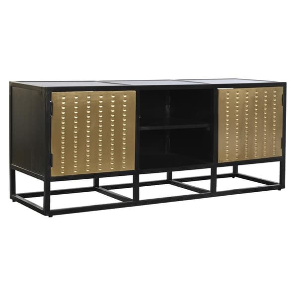 møbler DKD Home Decor Sort Metal Træ (120 x 37 x 50 cm)