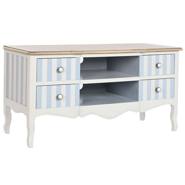 TV-möbler DKD Home Decor Vit Himmelsblå (120 x 48 x 60 cm)