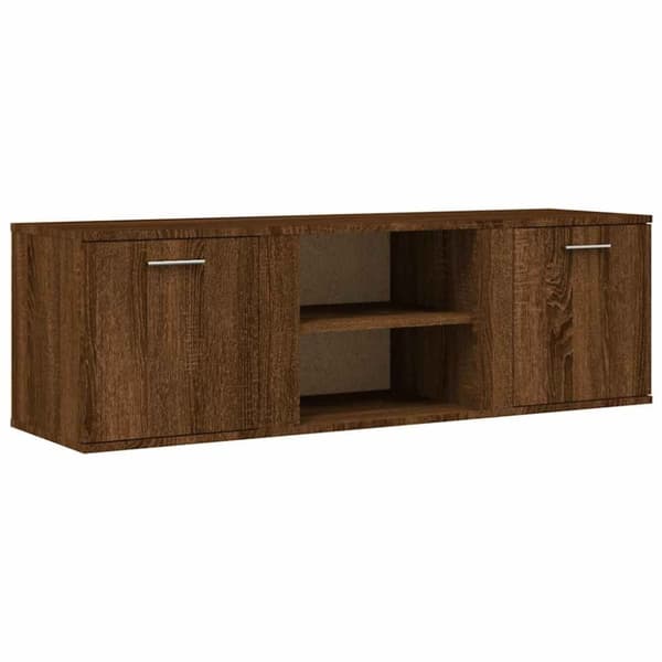vidaXL Tv-bänk brun ek 120x34x37 cm konstruerat trä