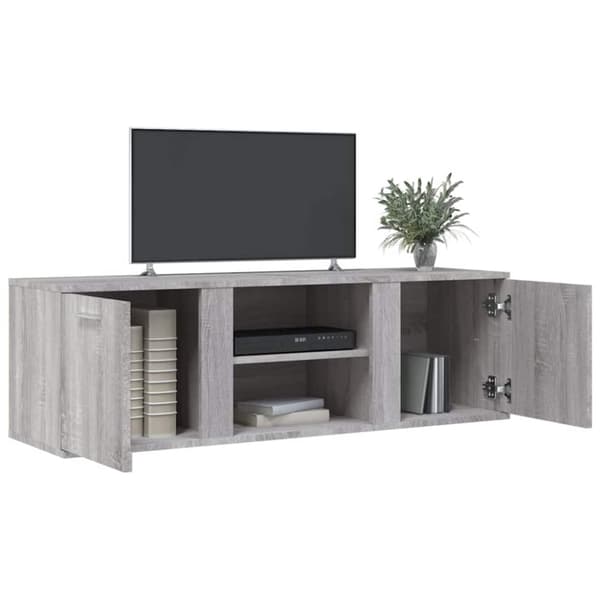 vidaXL tv-bord 120x34x37 cm konstrueret træ grå sonoma-eg