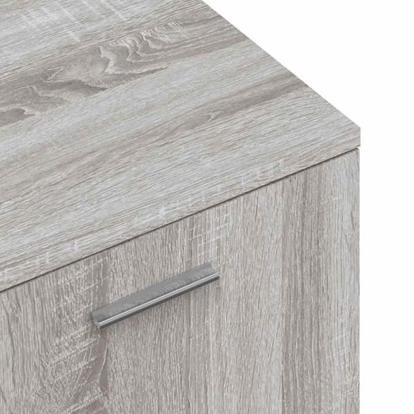 vidaXL tv-bord 120x34x37 cm konstrueret træ grå sonoma-eg