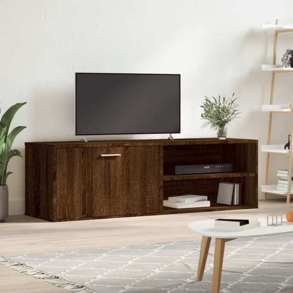 vidaXL TV-benk brun eik 120x34x37 cm konstruert tre