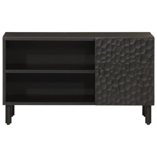 vidaXL TV-taso musta 80x31x46 cm täysi mangopuu