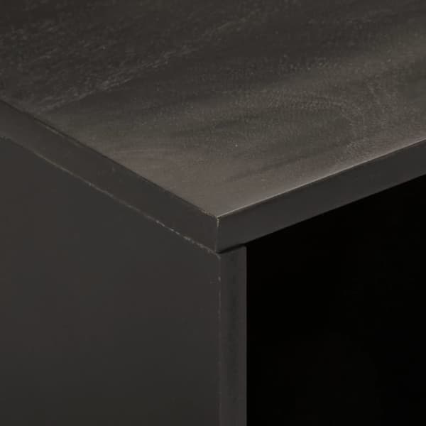 vidaXL TV-taso musta 80x31x46 cm täysi mangopuu