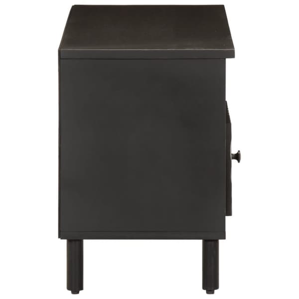 vidaXL Tv-bänk svart 100x33x46 cm massivt mangoträ