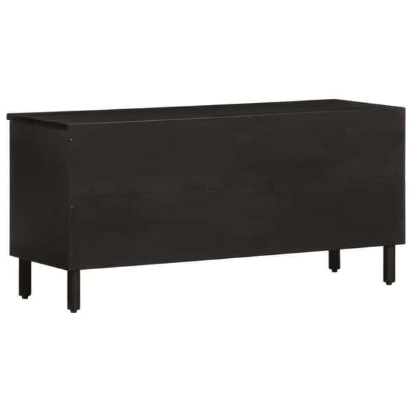 vidaXL Tv-bänk svart 100x33x46 cm massivt mangoträ