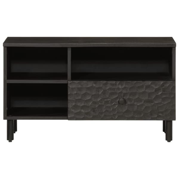vidaXL TV-benk svart 80x33x46 cm heltre mango